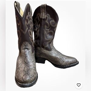 Tony Lama Snakeskin Pattern Cowboy Boots
